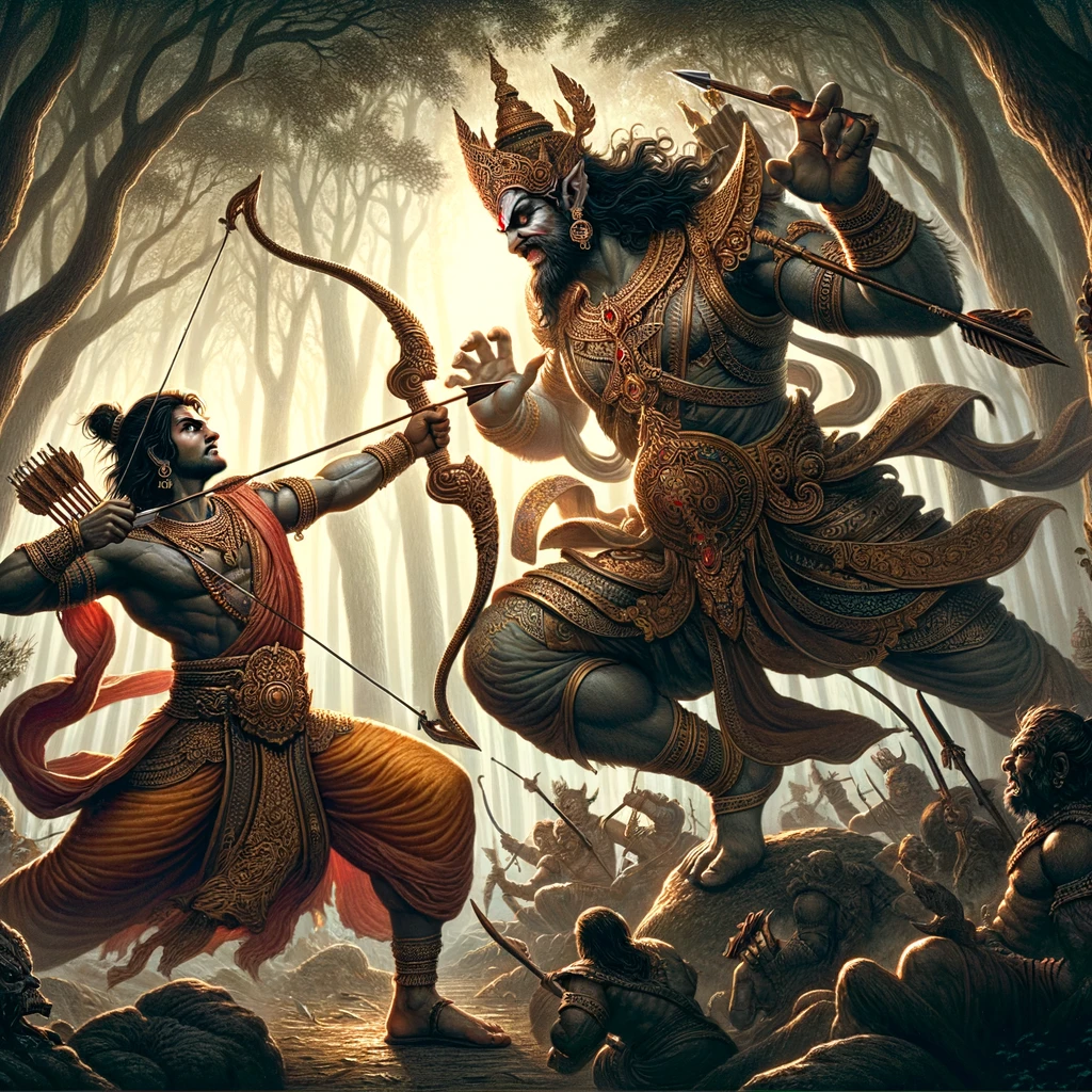 Rama Fights with Khara